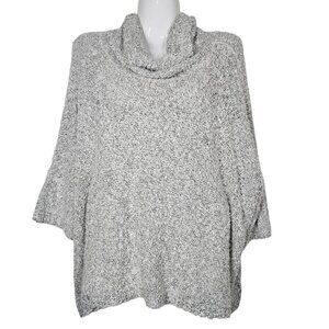 ASTR The Label Womens Gray Cowl Neck Boxy Oversized Sweater Chunky Knit Medium
